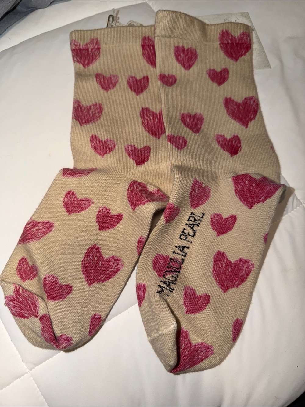 Magnolia Pearl Cotton Heart Socks, NWT - Picture 4 of 10